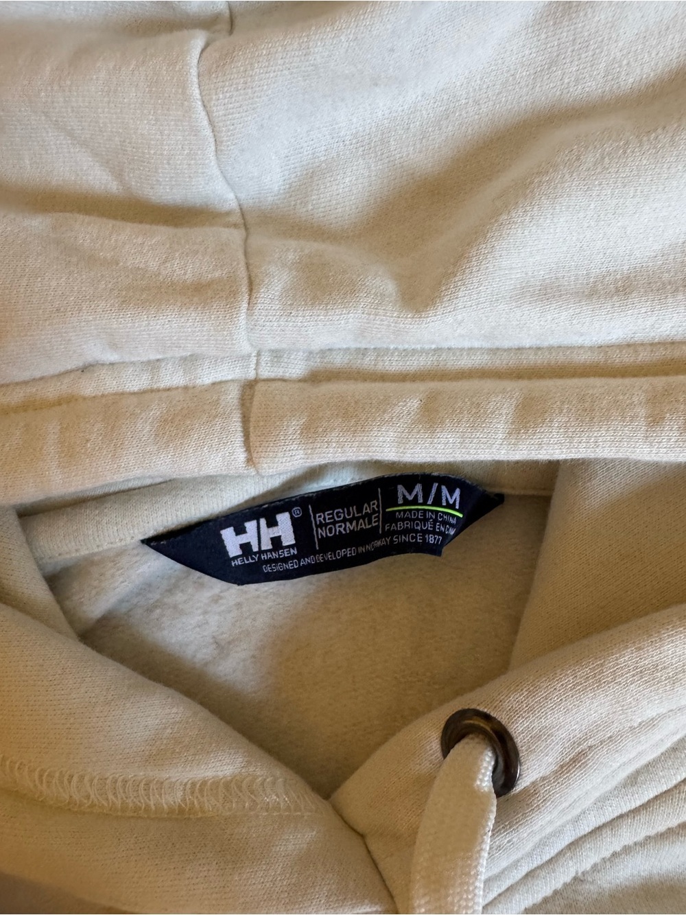 Helly Hansen Cream Logo Hoodie size: M - Picture 4 of 6